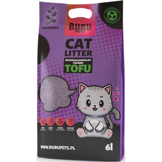 Bubu Pets Żwirek Biodegradowalny Tofu lawenda dla kota poj. 2.5kg / 6l WYPRZEDAŻ