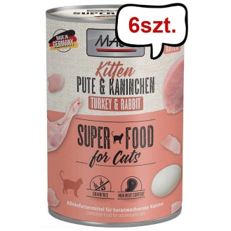Mac's Kitten Indyk z królikiem Mokra Karma dla kociąt op. 400g Pakiet 6szt.