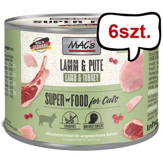 Mac's Adult Jagnięcina z indykiem Mokra Karma dla kota op. 200g Pakiet 6szt.
