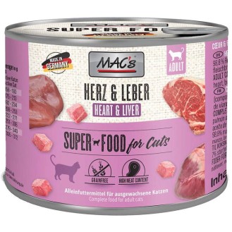 Mac's Adult Serce z wątróbką Mokra Karma dla kota op. 200g