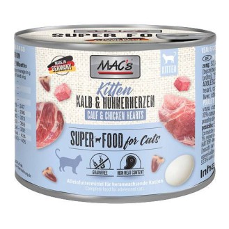 Mac's Kitten Cielęcina z kurzymi sercami Mokra Karma dla kociąt op. 200g