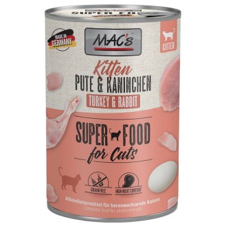 Mac's Kitten Indyk z królikiem Mokra Karma dla kociąt op. 400g