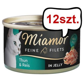 Miamor Feine Filets Adult Tuńczyk i ryż Mokra Karma dla kota op. 100g Puszka Pakiet 12szt.