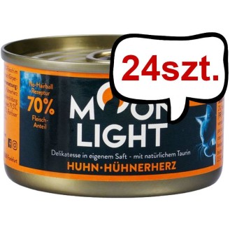 Moonlight Dinner nr 1 Kurczak i serca kurczaka Mokra Karma dla kota op. 80g Pakiet 24szt.