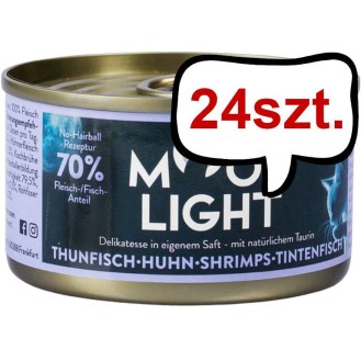 Moonlight Dinner nr 3 Tuńczyk, kurczak i kałamarnica Mokra Karma dla kota op. 80g Pakiet 24szt.