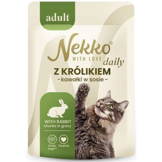 Nekko Daily Adult z królikiem w sosie Mokra Karma dla kota op. 85g