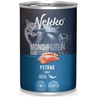 Nekko Monoprotein Adult Pstrąg Mokra Karma dla psa op. 400g