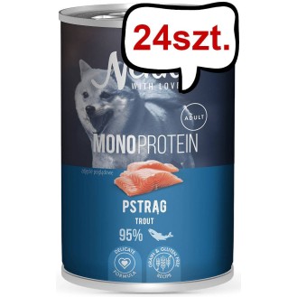 Nekko Monoprotein Adult Pstrąg Mokra Karma dla psa op. 400g Pakiet 24szt.
