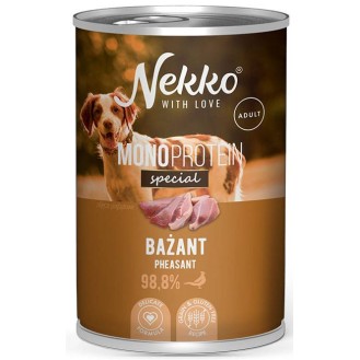 Nekko Monoprotein Special Adult Bażant Mokra Karma dla psa op. 400g