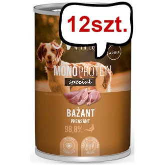 Nekko Monoprotein Special Adult Bażant Mokra Karma dla psa op. 400g Pakiet 12szt.
