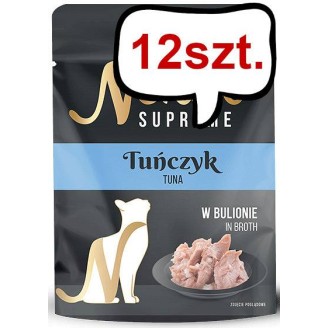 Nekko Supreme Adult Tuńczyk w bulionie Mokra Karma dla kota op. 70g Pakiet 12szt.