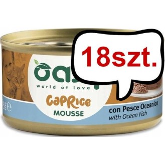 Oasy Caprice Adult Mousse with Ocean Fish Mokra Karma dla kota op. 85g Pakiet 18szt.