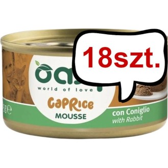 Oasy Caprice Adult Mousse with Rabbit Mokra Karma dla kota op. 85g Pakiet 18szt.