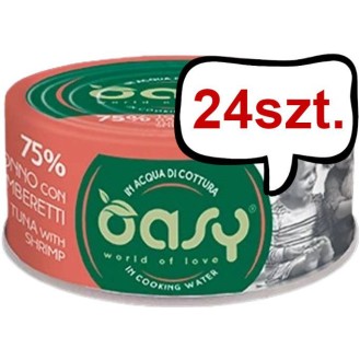 Oasy Adult More Love Tuna with Shrimp Mokra Karma dla kota op. 70g Pakiet 24szt.