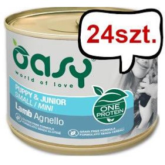 Oasy One Protein Puppy Mini Lamb mokra karma dla szczeniąt op. 200g Pakiet 24szt.