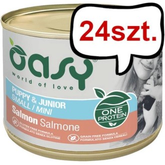Oasy One Protein Puppy Mini Salmon mokra karma dla szczeniąt op. 200g Pakiet 24szt.