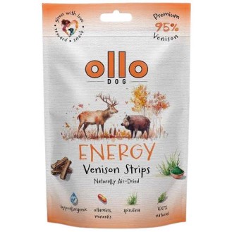 Ollo Przysmaki Air-Dried Energy Venison Strips dla psa op. 80g