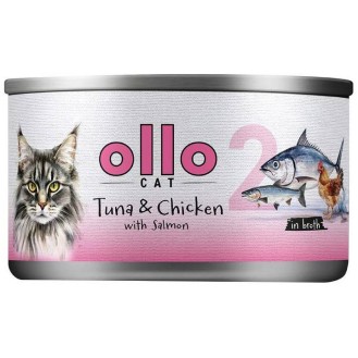 Ollo Cat Tuna&Chicken with Salmon Mokra Karma dla kota op. 2x70g (1+1 GRATIS)