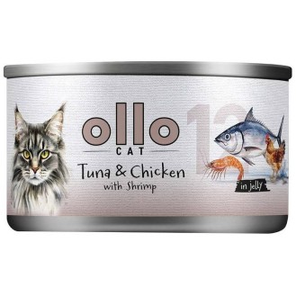 Ollo Cat Tuna&Chicken with Shrimp Mokra Karma dla kota op. 2x70g (1+1 GRATIS)