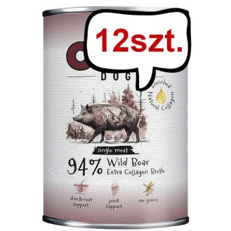 Ollo Plus Kolagen Wild Boar Mokra Karma dla psa op. 400g Pakiet 12szt.