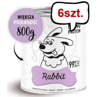 Paka Zwierzaka Pepe Królik Mokra karma dla psa op. 800g Pakiet 6szt.