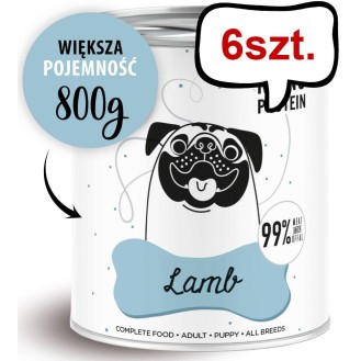 Paka Zwierzaka Pepe Jagnięcina Mokra karma dla psa op. 800g Pakiet 6szt.