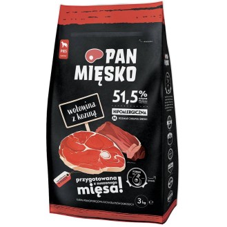 Pan Mięsko Wołowina z koziną Medium Sucha Karma dla psa op. 3kg