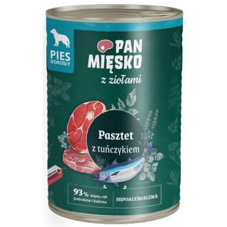 Pan Mięsko Pasztet z ziołami i tuńczykiem Mokra Karma dla psa op. 400g