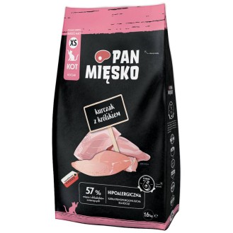 Pan Mięsko Kitten Kurczak z królikiem Sucha Karma dla kociąt op. 1.6kg
