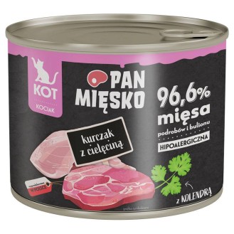 Pan Mięsko Kitten Kurczak z cielęciną Mokra Karma dla kociąt op. 200g