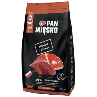 Pan Mięsko Wołowina z jeleniem Sucha Karma dla kota op. 1.6kg