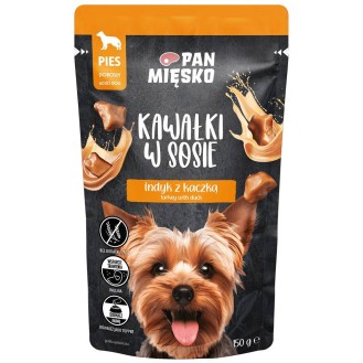 Pan Mięsko Adult Indyk z kaczką w sosie Mokra Karma dla psa op. 150g