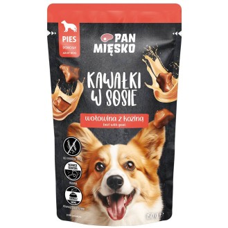 Pan Mięsko Adult Wołowina z koziną w sosie Mokra Karma dla psa op. 150g