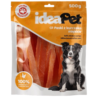 IdeaPet Przysmak O! Paski z kurczaka miękkie dla psa op. 500g