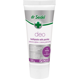 Dr Seidel Pasta do zębów DEO z zieloną pietruszką dla psa i kota op. 105g