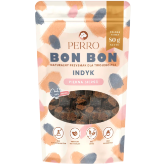 Perro BON BON Indyk piękna sierść Przysmaki dla psa op. 80g