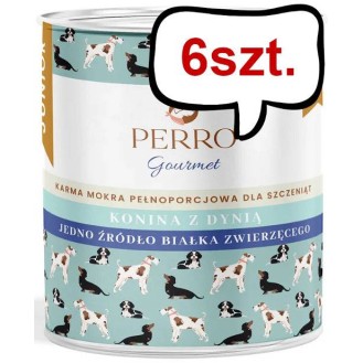 Perro Gourmet Junior Konina z Dynią Mokra Karma dla szczeniaka op. 400g Pakiet 6szt.