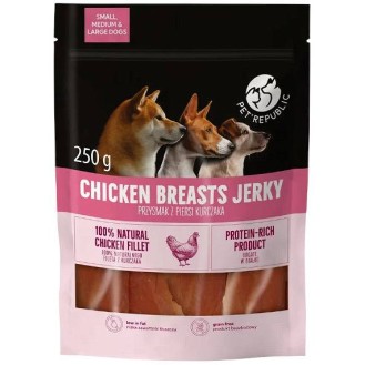 Pet Republic Przysmak Chicken Breasts Jerky dla psa op. 250g [Data ważności: 19.08.2026]