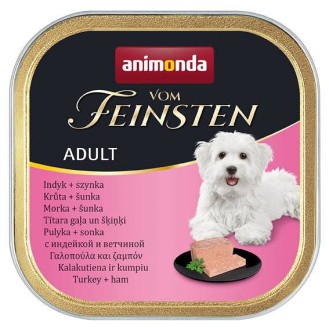 Animonda vom Feinsten Adult Indyk z szynką (pute&schinken) Mokra Karma dla psa op. 150g