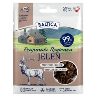 Baltica Monobiałkowe Przysmaki Regionów Jeleń dla psa op. 30g