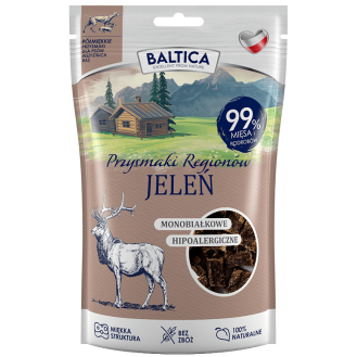 Baltica Monobiałkowe Przysmaki Regionów Jeleń dla psa op. 80g