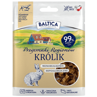 Baltica Monobiałkowe Przysmaki Regionów Królik dla psa op. 30g