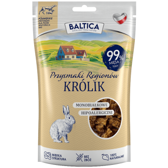 Baltica Monobiałkowe Przysmaki Regionów Królik dla psa op. 80g