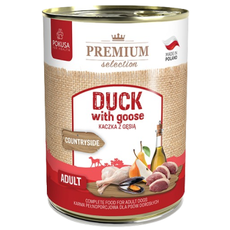Pokusa Premium Selection Countryside Adult Kaczka z gęsią Mokra Karma dla psa op. 400g