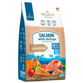 Pokusa Premium Selection Countryside Salmon with shrimps Sucha Karma dla psa op. 3kg