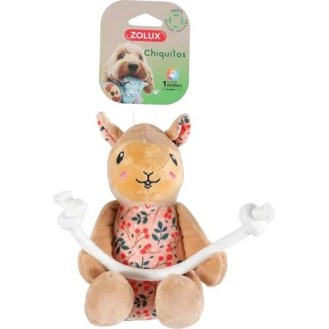 Zolux Chiquitos lama ze sznurkiem pluszowa zabawka dla psa rozm. 19cm nr kat. 480653 WYPRZEDAŻ