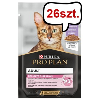 Pro Plan Cat Delicate Adult Indyk Mokra Karma dla kota op. 85g Pakiet 26szt. (18+8 GRATIS)