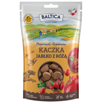 Baltica Przysmaki Regionów Kaczka i jabłko z różą dla psa op. 100g