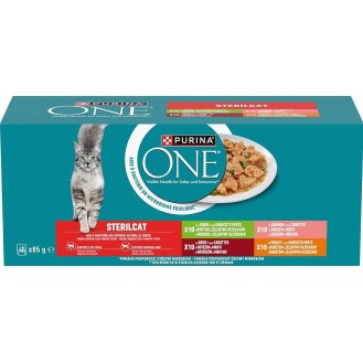 Purina ONE Cat Sterilcat Mix Smaków Mokra Karma dla kota op. 40x85g