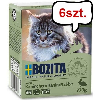 Bozita Adult Królik w galaretce Mokra Karma dla kota op. 370g Pakiet 6szt.